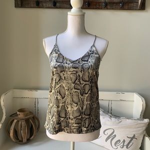 Women’s bishop+young snake print  tank top size s